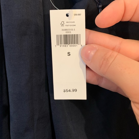 Navy Silk Top - Picture 3 of 4